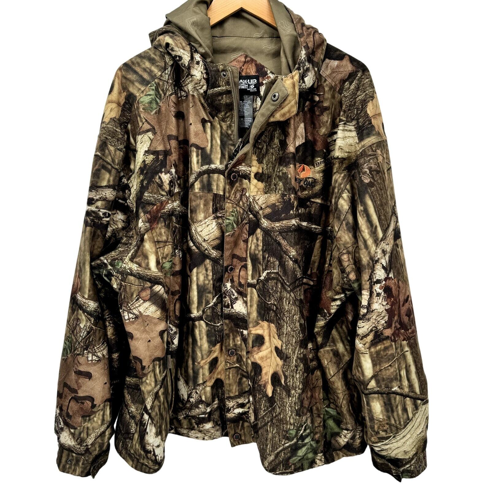 Mossy Oak Jacket Mens 3XL Break Up Infinity Camo Full Zip Snap Hooded + Pockets