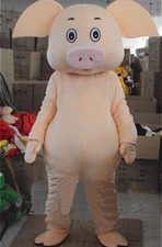 Christmas pig Mascot Party Cosplay Pig Parade Costume Outfit Game Adult Parade