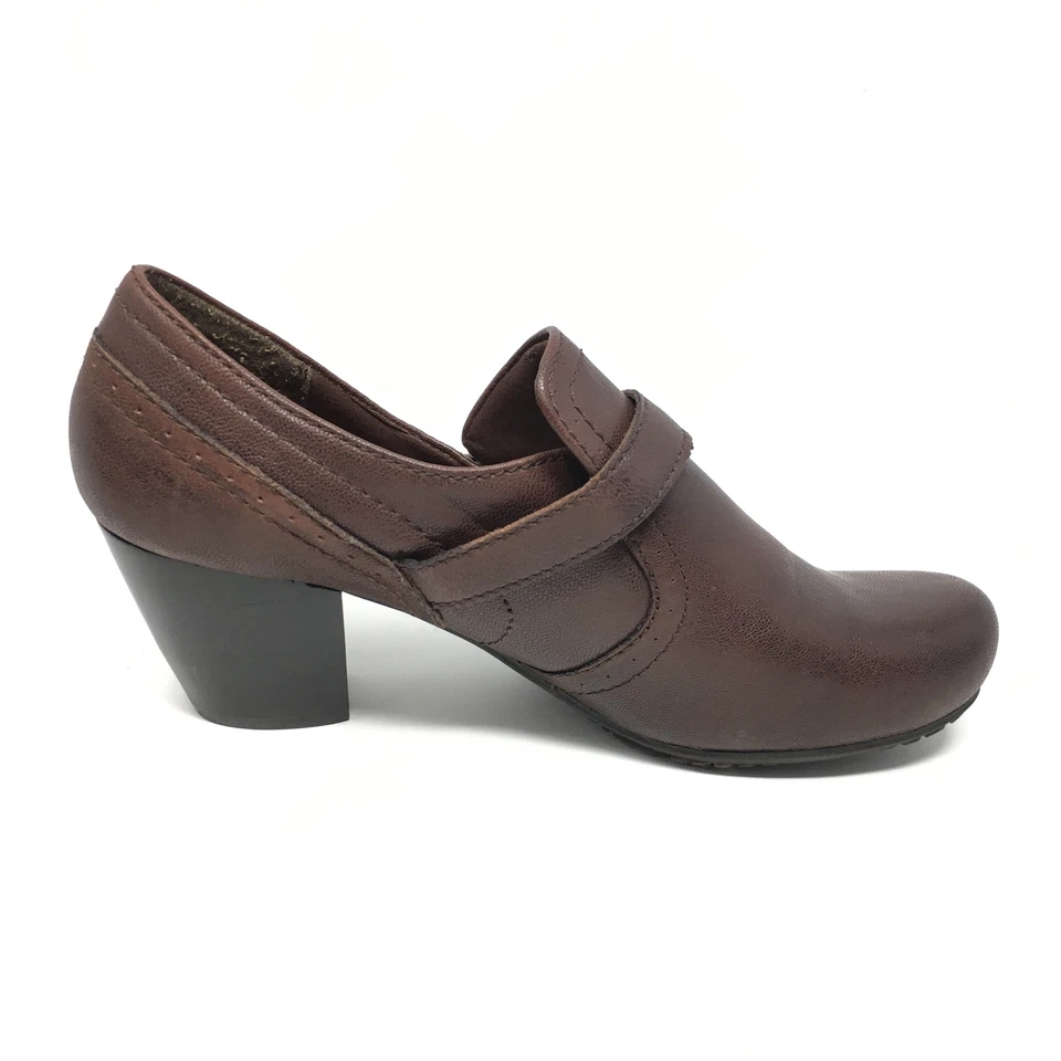 Женские голые ловушки Haydon сабо ботинок размер 9,5 M коричневый кожаный скольжения на S5 - Изображение 3 из 4