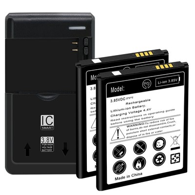 High Power 2x 3100mAh Standard Battery Home Charger for Nokia C100 N152DL Phone