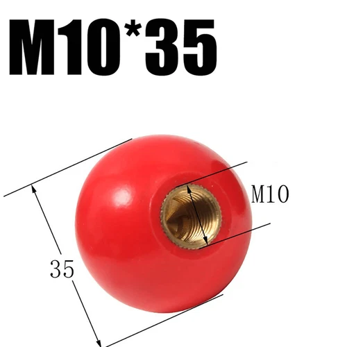 Schwarz /Rot Kugelknopf M4 M6 M8 M10 M12 M16 Kopf Griff Hebel Knopf Innengewinde - Bild 46 von 56