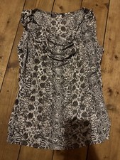 Top Tanktop S/M Wzór węża Biały brąz Poliester Węże sh