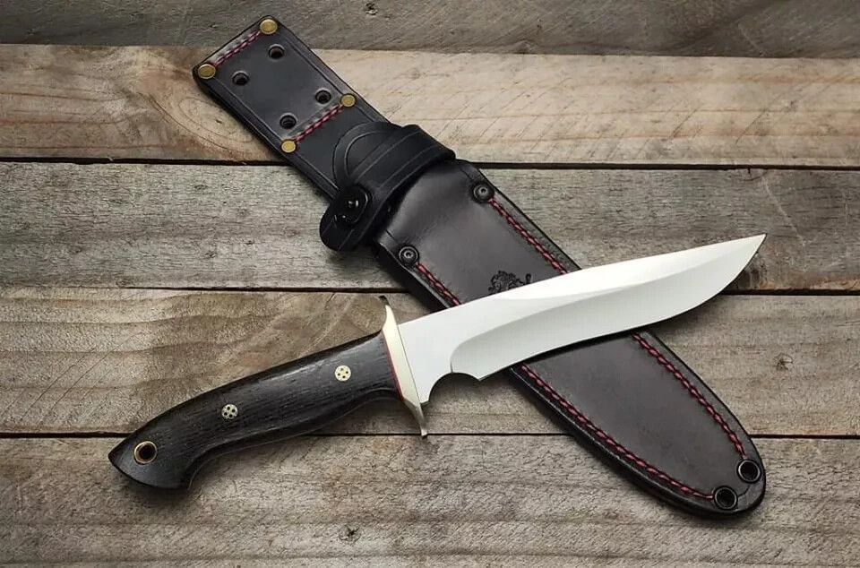 Handmade Carbon Steel Survival Bowie Knife Sheath