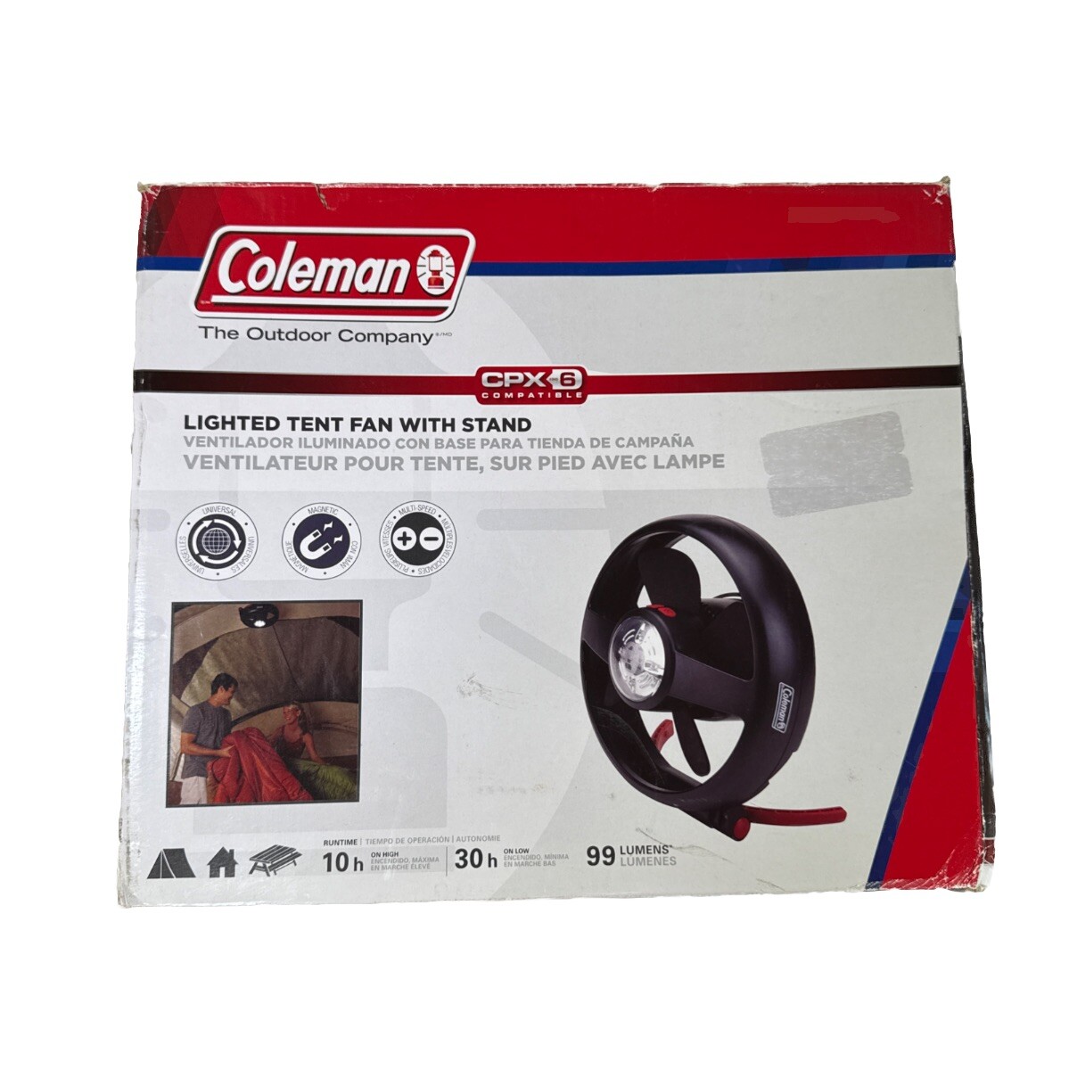 Led Light Coleman Cpx Lighted Tent Fan With Stand Coleman JP CPX6