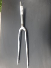 Fourche Vélo Route 700c Chromée - Droite 1'' Filetée Avec œillets - Neuf