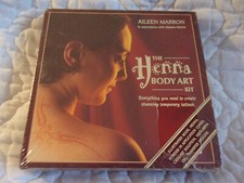 THE HENNA BODY ART KIT AILEEN MARRON NEW SEALED BOOK POWDER OIL TRANSFER DESIGNS