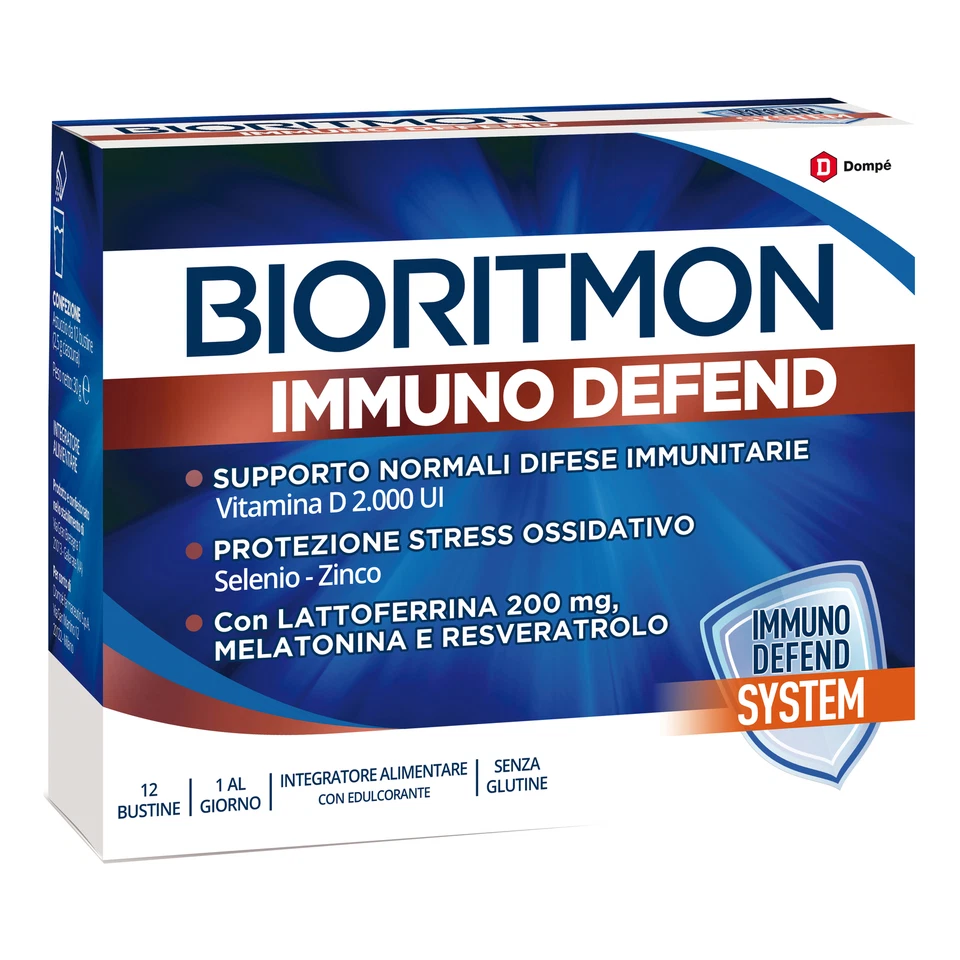 DOMPE' FARMACEUTICI SPA Bioritmon Immuno Defend Integratore Difese Immunitarie 12 Bustine