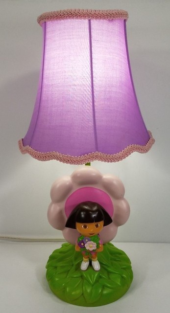 Dora The Explorer 17 Inch 3d Flower Decorative Desk Lamp Purple