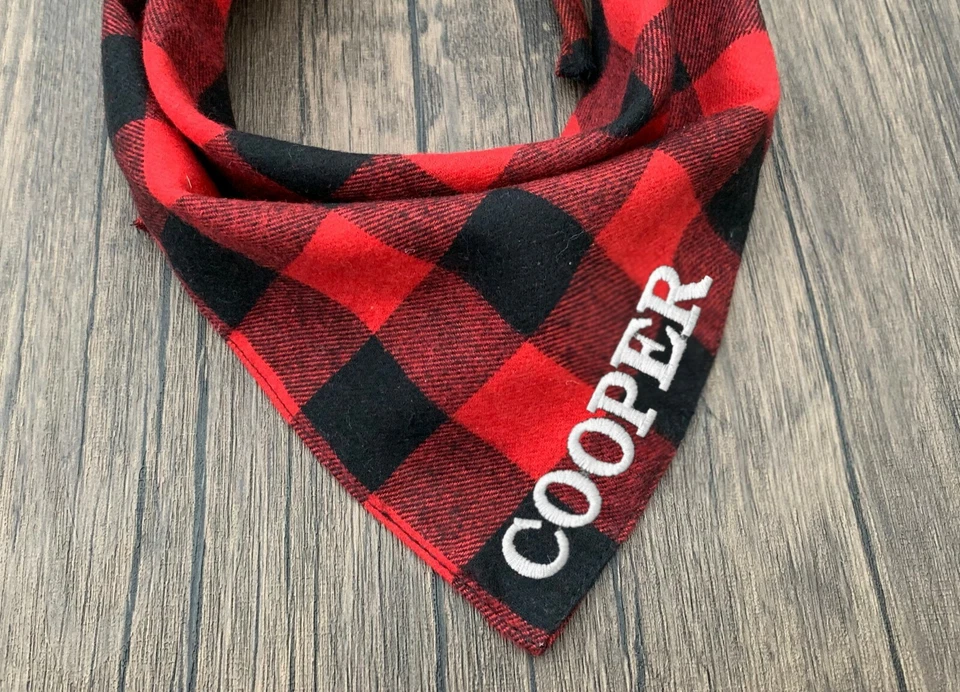 Pañuelo Corbata para Perro Mascota, Personalizado Personalizado Bordado Ajustable  Foto 2 de 4
