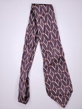 Thos David Mens Formal Necktie 58"Lx3.75"W Gray/Purple Neck Tie