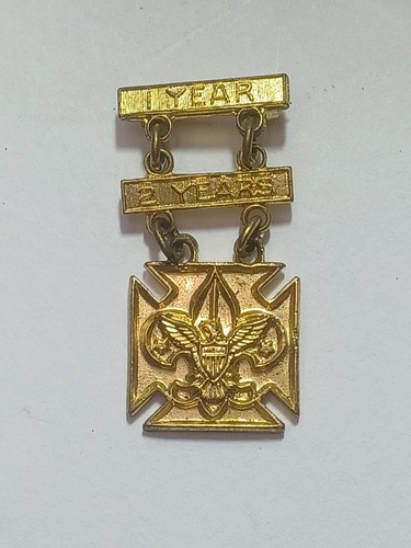 2 Years Pin Vintage Boy Scout Pin with 2 Year Perfect Attendance Award | eBay