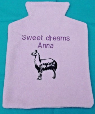 Personalisierter Wärmflaschenbezug Lama Weihnachten/Geburtstagsgeschenk Mama/Nan