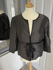 Ladies Size 16 Linen / Silk Mix Jacket By Fenn Wright Mason