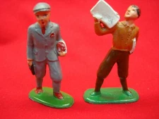 VINTAGE BARCLAY #616 SCHOOLBOY + #621 NEWS BOY - BOTH ORIGINAL AND NICE