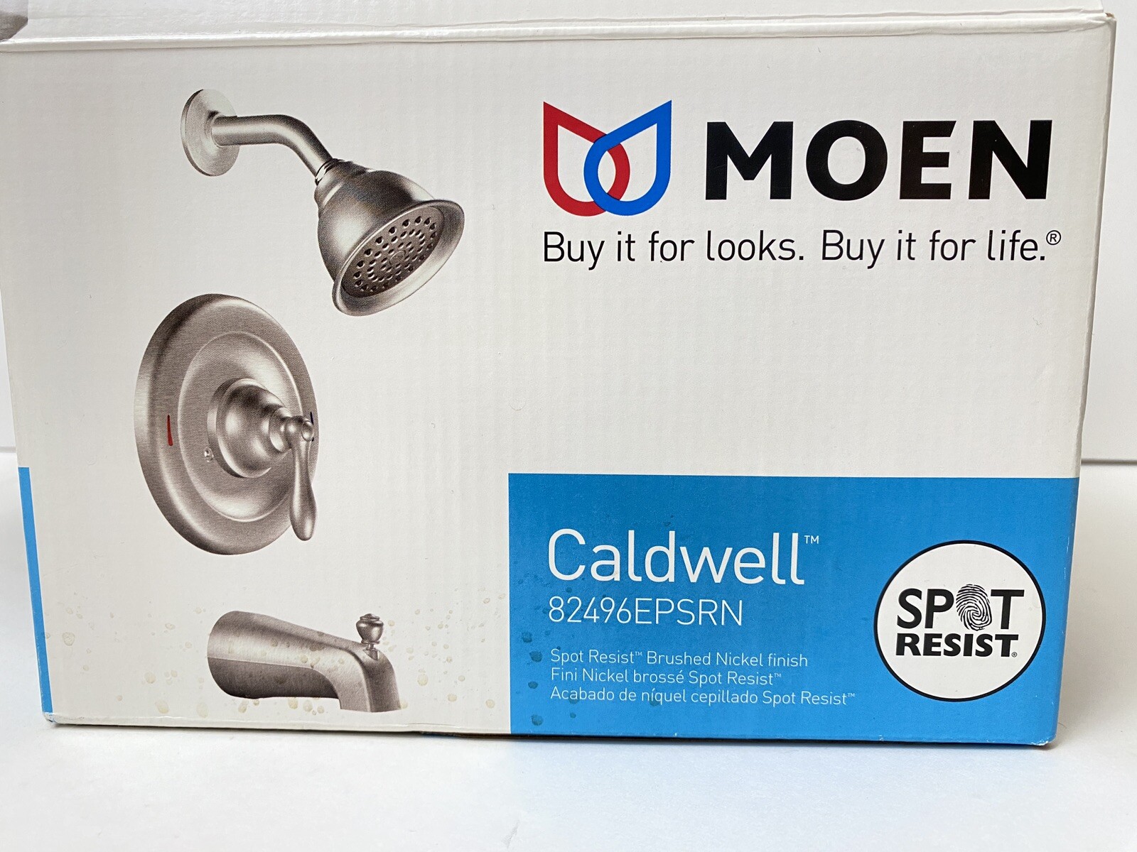 Moen Caldwell Shower Faucet Brushed Nickel Replacement Parts Plaster Ground NEW