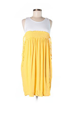 ZARA NEW Yellow White Contrasting Summer Dress  Ref. 5039/045 #1284B