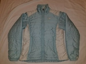 north face baby blue puffer jacket