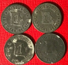 VINTAGE LOT OF  MISSOURI ONE SALES TAX TOKENS-JUN465