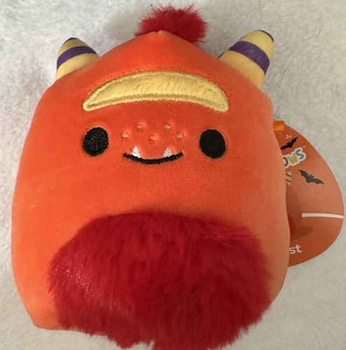 SQUISHMALLOWS ERNEST THE ORANGE MONSTER 4.5” HALLOWEEN NEW WITH TAGS - Afbeelding 1 van 1