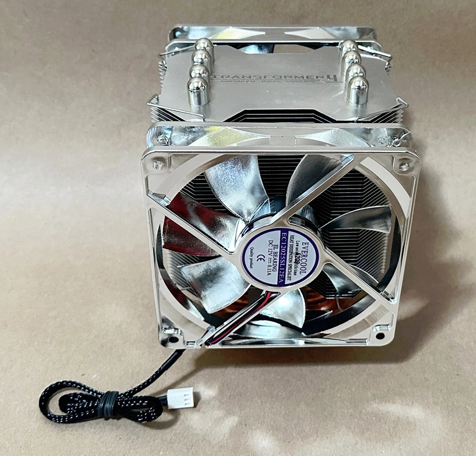 Evercool Transformer 4 Copper Heatpipe Dual-Fan CPU Cooler for LGA 775 1156 1366 - Image 3 of 4
