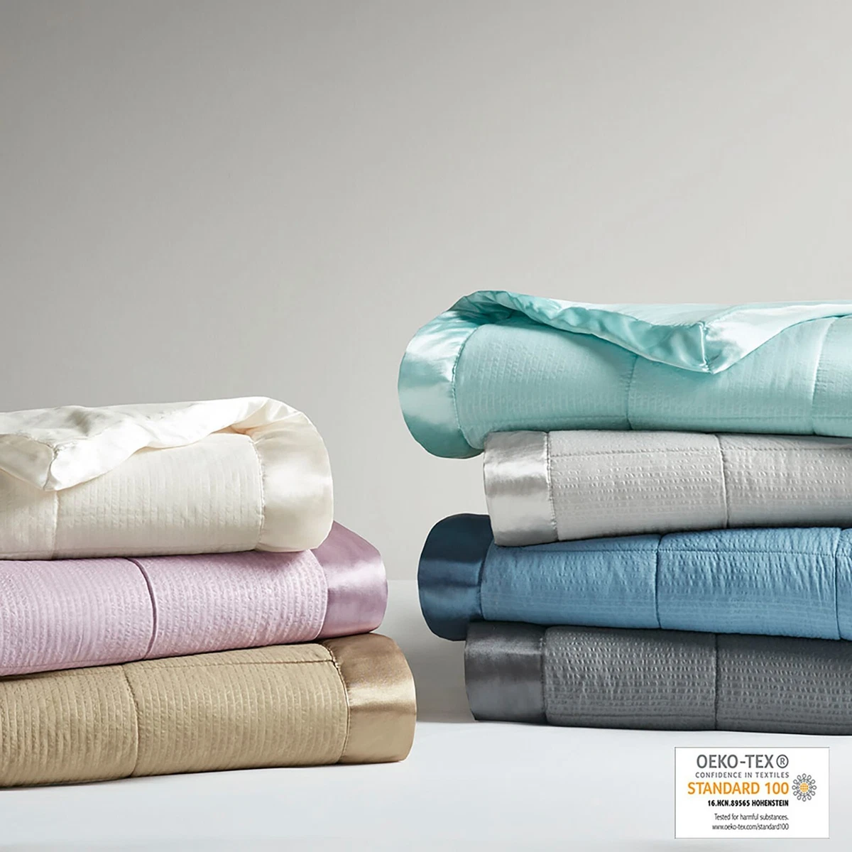 Madison Park Cambria Oversized Down Alternative Blanket with Satin