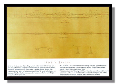 Forth Bridge River Tay Schottland Eisenbahngleis gerahmt Bild kostenlos P & P UK