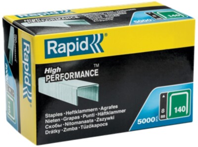 5.000 Heftklammern Klammern Tackerklammern Rapid Typ 140, 8 mm, für Tacker R11