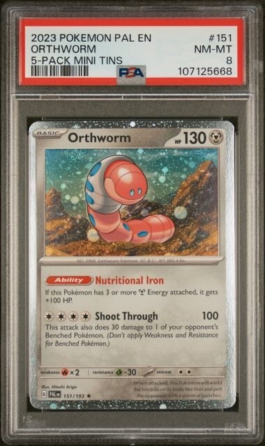2023 Pokemon Paldea Evolved #151 Orthworm PSA 8 * FAST SHIP