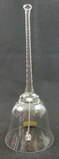 VINTAGE TOSCANY Hand Blown Dinner Bell With Twist Style Handle Made in ROMANIA  