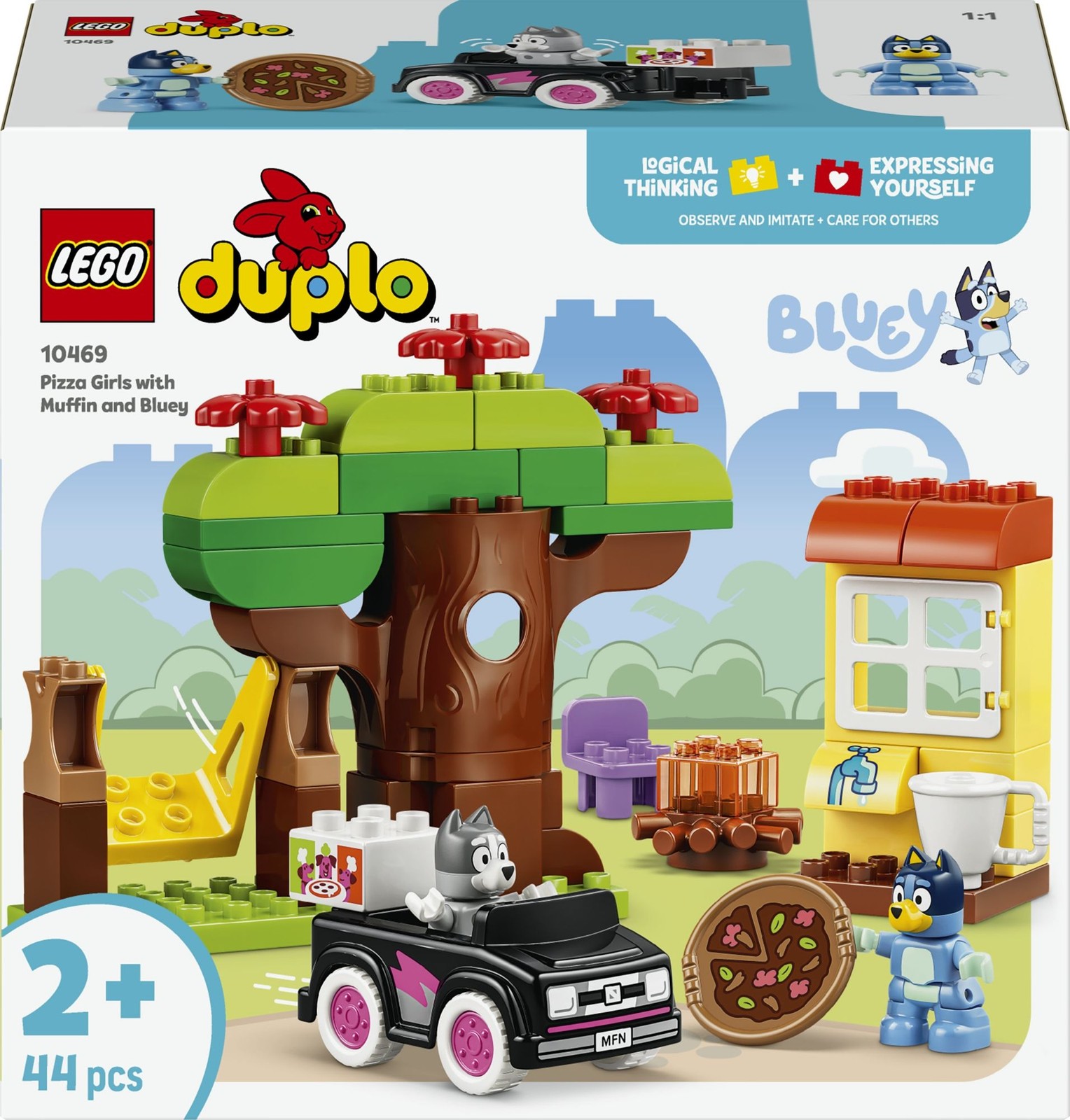 Merchandising Lego: 10469 - Duplo Bluey - Pizzaiole Con Muffin E Bluey