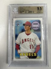 2018 Topps Heritage Action Variation Shohei Ohtani RC Card BGS 9.5 Gem Mint