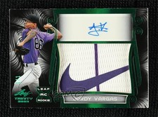 2023 Leaf Trinity Green Spectrum Black Foil 1/1 Jordy Vargas Patch Auto 14sd