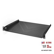 Vented Cantilever 1U Universal Rack Shelf, 14" Deep, for 19" 1RU 14" Deep