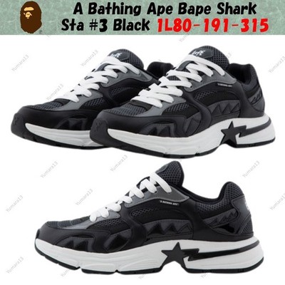 A Bathing Ape Bape Shark Sta #3 schwarz 1L80-191-315 Herren Gr.