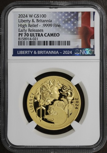 2024-W (PR70) Proof Liberty & Britannia Gold $100 Liberty NGC - Early Releases