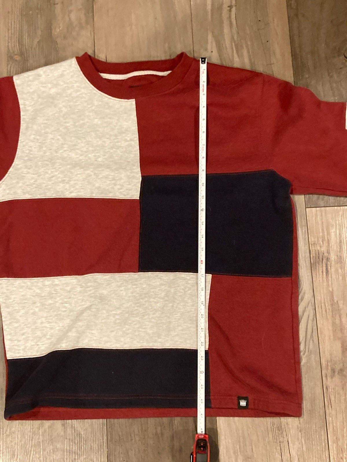 Super Massive Patchwork Crewneck Sweatshirt In Bu… - image 5