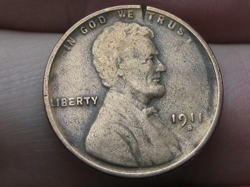 1911 S Lincoln Cent Wheat Penny- San Francisco, Fine/VF Details