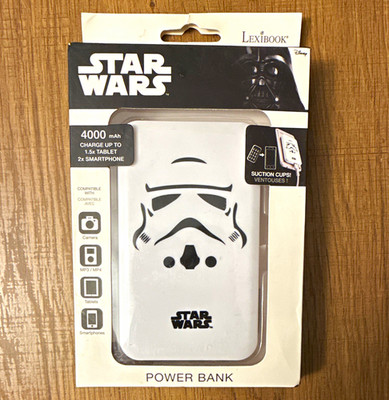 Lexibook Star Wars Stormtrooper 4000mAh Power Bank Suction Cup w/ Cable