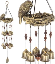 Bird Nest Wind Chime, Bird Bells Chimes with 12 Wind Bells for Glory Mother’s 