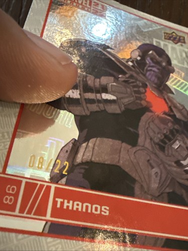2021-22 Upper Deck Marvel Annual Hologram Thanos! #86 #’d /22 READ - Picture 2 of 5