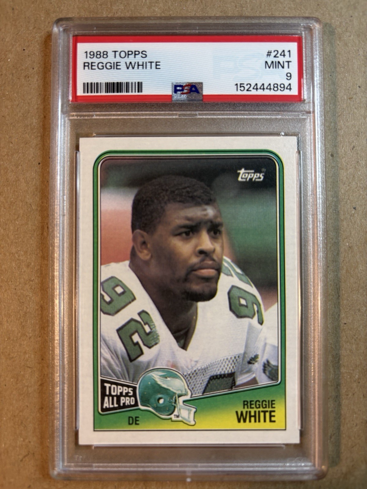 1988 Topps - Reggie White #241 PSA 9 Philadelphia Eagles HOF