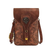 Larswon Renaissance Bag, Medieval Leather Belt Bag - Small Crossbody Bag, Cel...