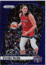 2024 Panini Prizm WNBA #34 Stefanie Dolson Blue Velocity Prizms