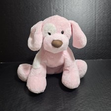 Baby Gund Spunky Pink Puppy Dog Plush Lovey Toy 8" White Eye Patch 58374