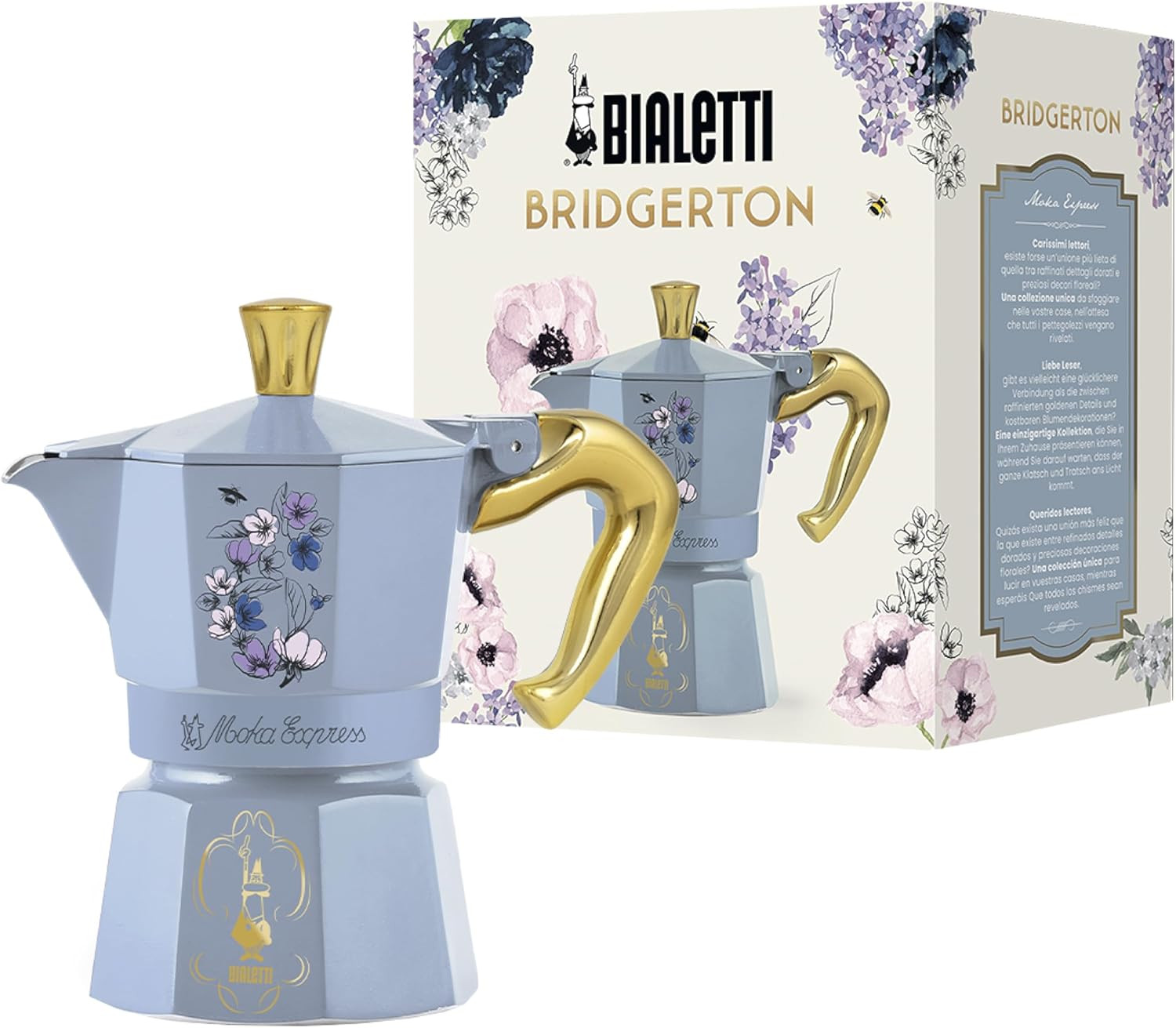Idea Regalo: Moka Express Bialetti Bridgerton 3 Tazze Originale