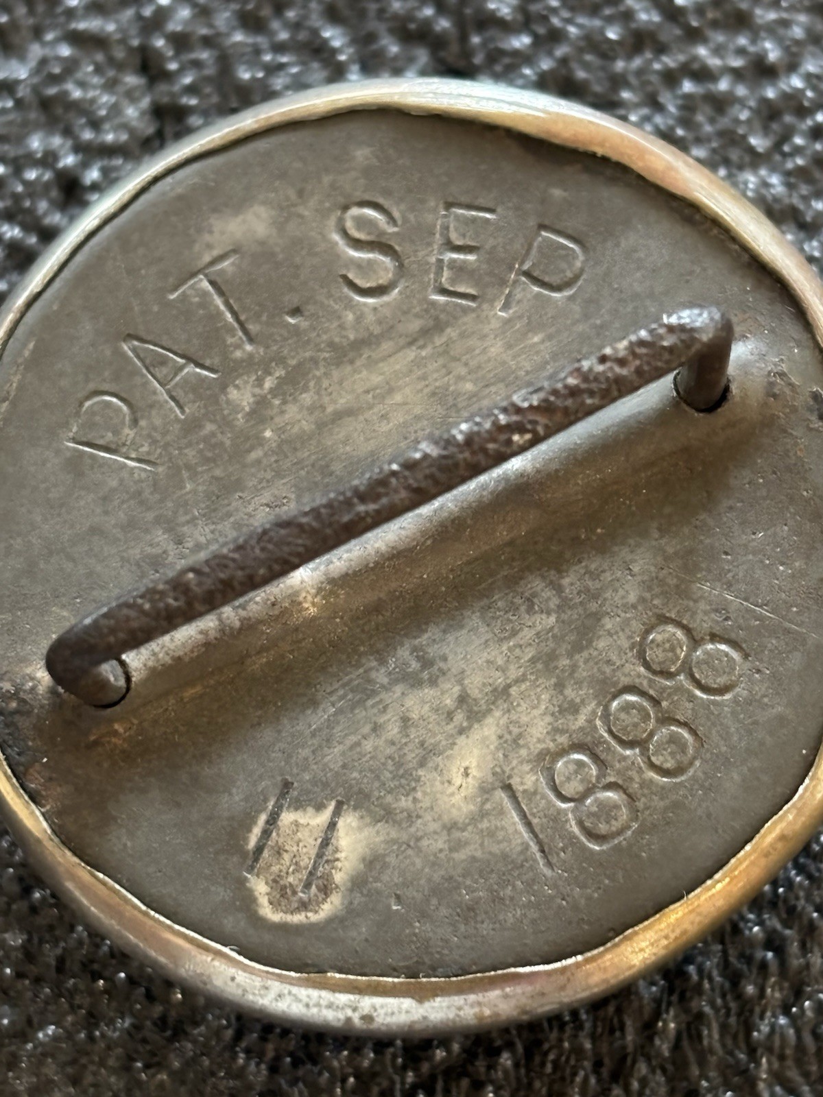 Antique Horse Bridle Rosette/ Button PAT SEP 11 1888,