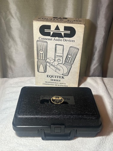CAD Equitek E200 Large Diaphragm Multipattern Condenser Black Mic w/Case & Box