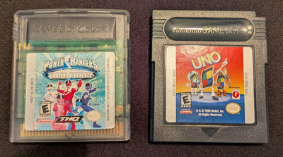 Uno Power Rangers Power Rangers Time Force & UNO Game Boy Color *AUTHENTIC* Tested ...