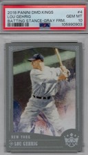 2018 DIAMOND KINGS BATTING STANCE-GRAY FRAME #4 LOU GEHRIG 28/99 PSA 10 28/99