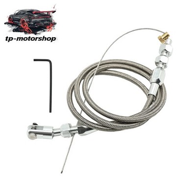 Universal 24'' Car Throttle Cable Braided Stainless Steel For 1986-1993 Ford GM